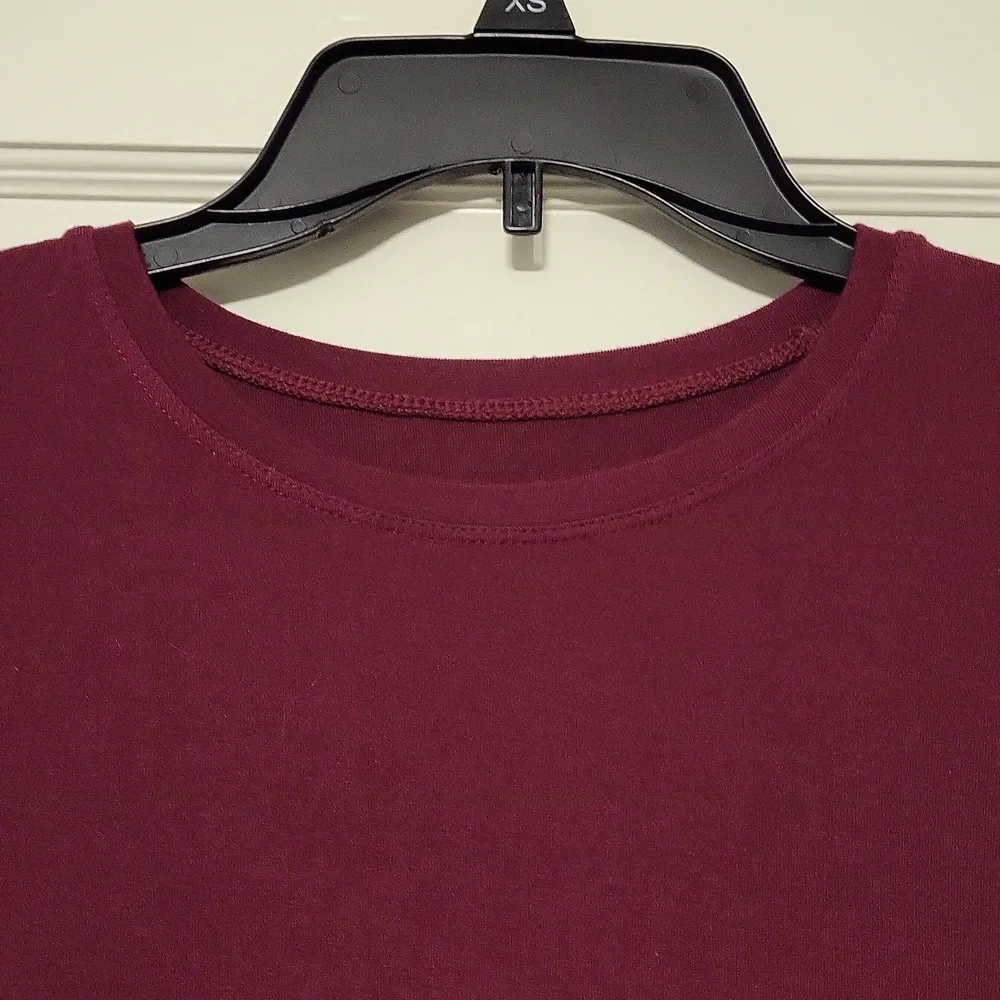 Cuddl Duds long sleeve top, maroon color - Picture 2 of 4